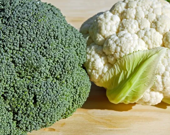 Cauliflower and Broccoli