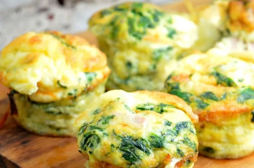 Spinach and Goat Cheese Egg Muffins